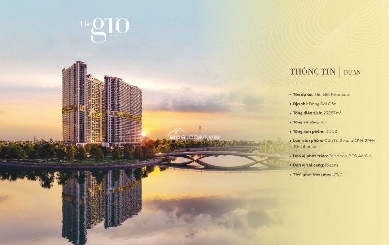 Hot! BOOKING căn hộ The Gió Riverside 2PN - 2WC 65m2 chỉ với 50tr/căn